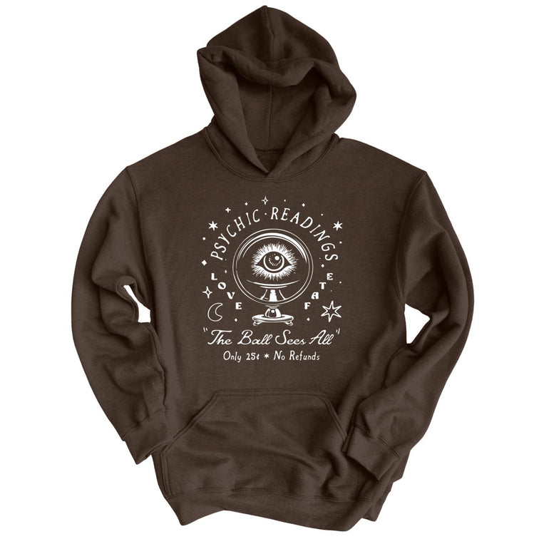 Psychic Readings Graphic Hoodie - Dark Chocolate