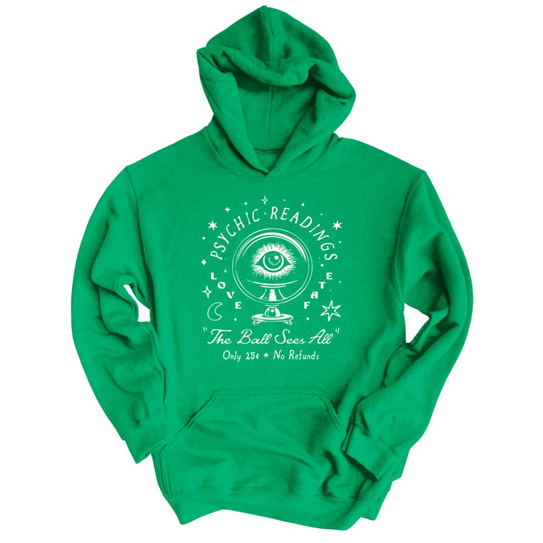 Psychic Readings Graphic Hoodie - Irish Green