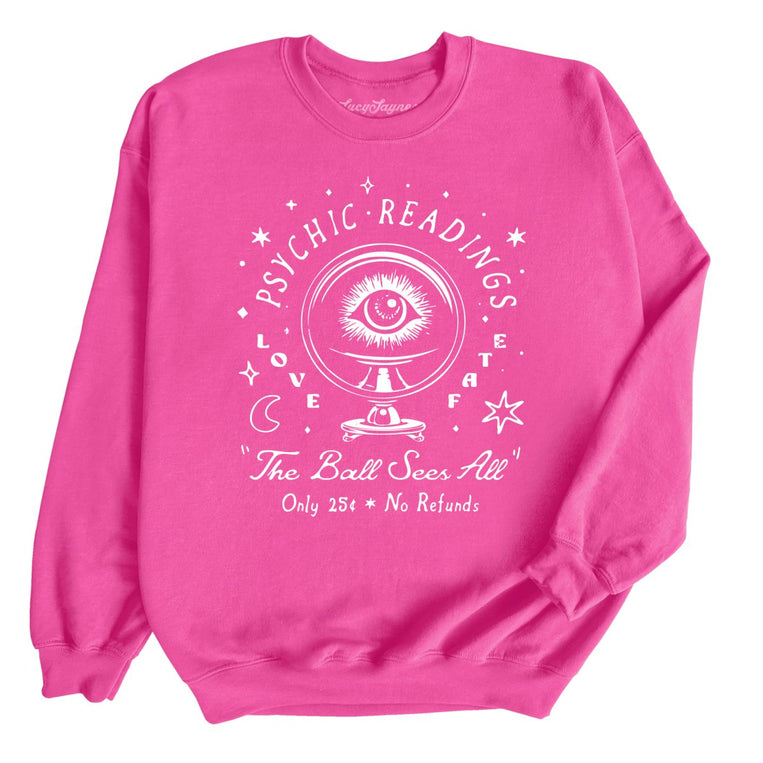 Psychic Readings Graphic Sweatshirt - Heliconia