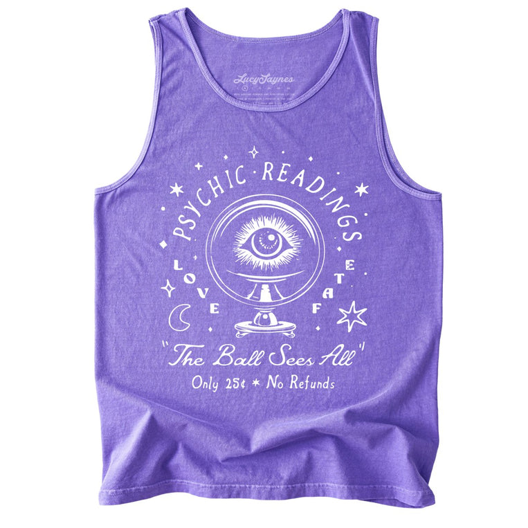 Psychic Readings Comfort Colors Graphic Tank Top - Violet