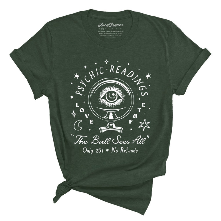 Psychic Readings Graphic Tee - Heather Forest