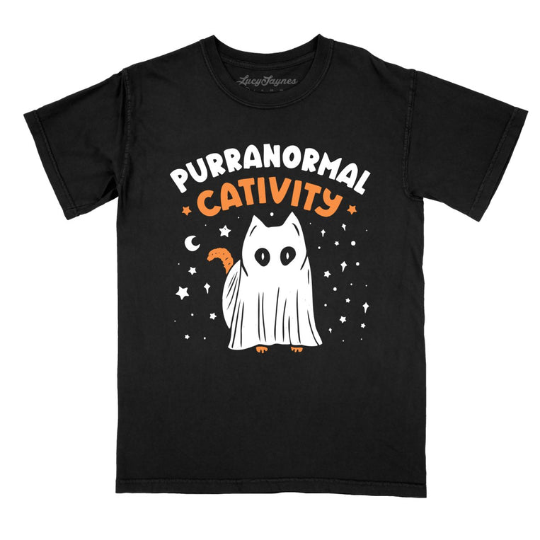 Purranormal Cativity Comfort Colors Graphic Tee - Black