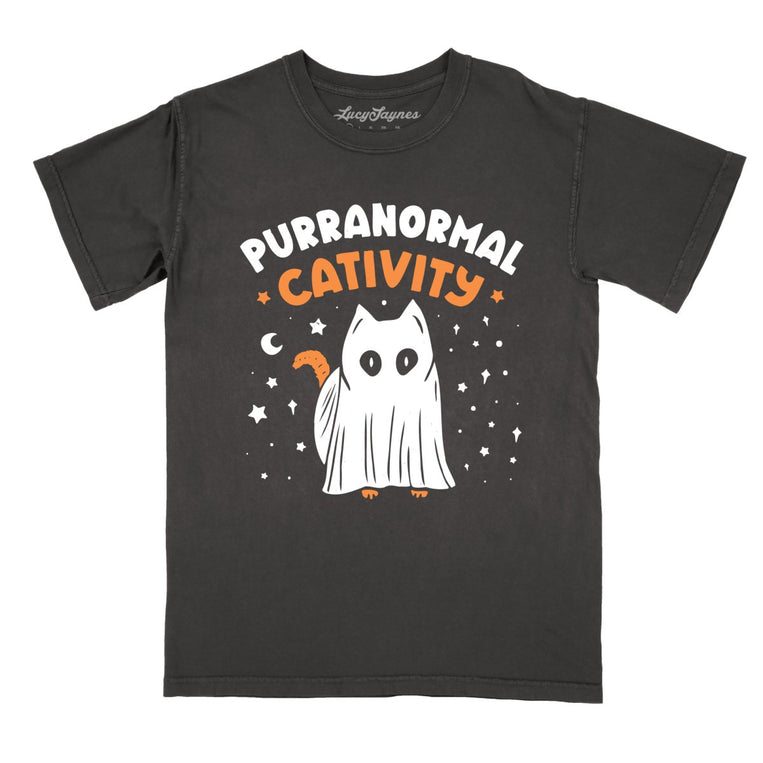 Purranormal Cativity Comfort Colors Graphic Tee - Pepper