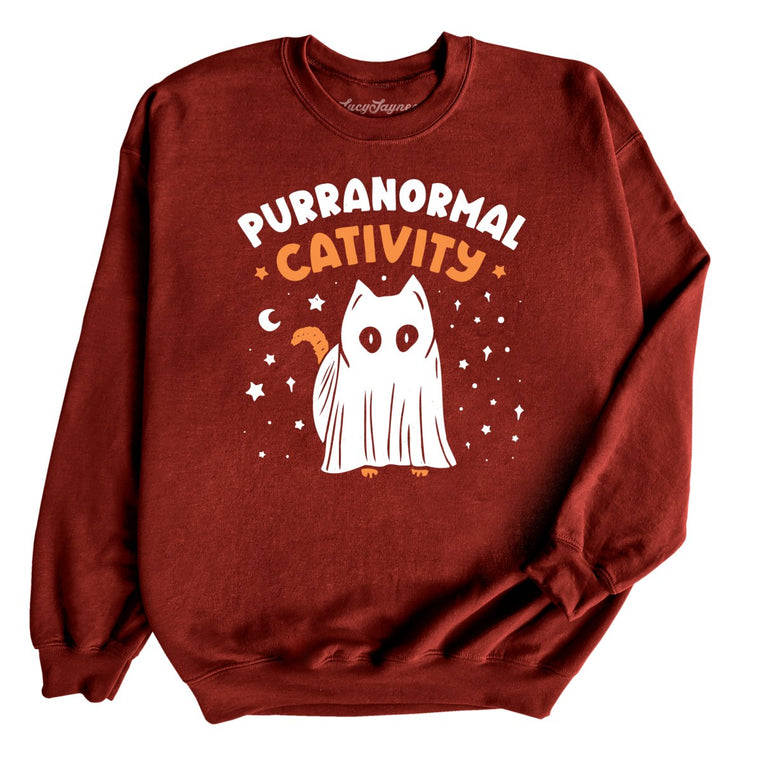 Purranormal Cativity Graphic Sweatshirt - Garnet