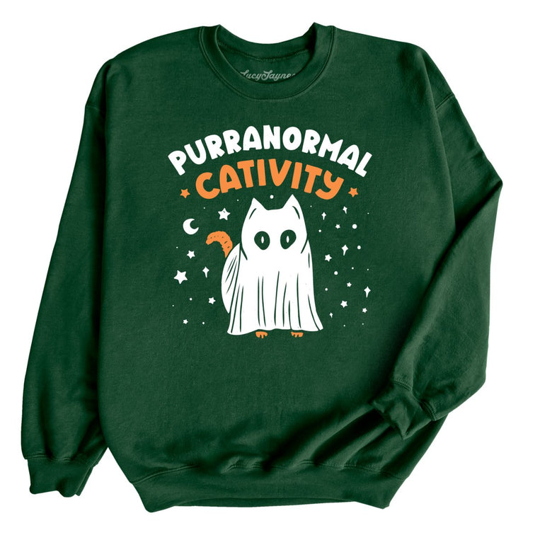 Purranormal Cativity Graphic Sweatshirt - Forest
