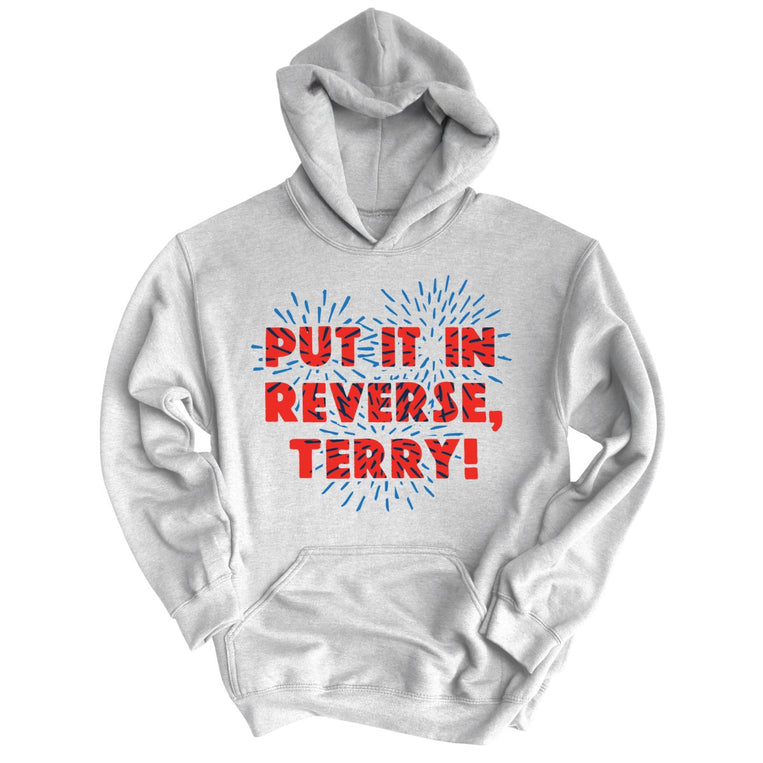 Put It In Reverse Terry Graphic Hoodie - Grey Heather