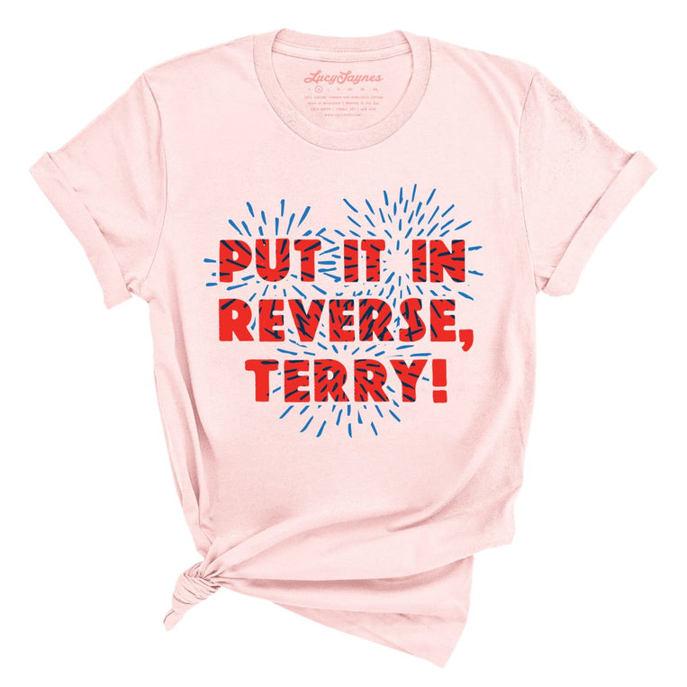 Put It In Reverse Terry Graphic Tee - Soft Pink