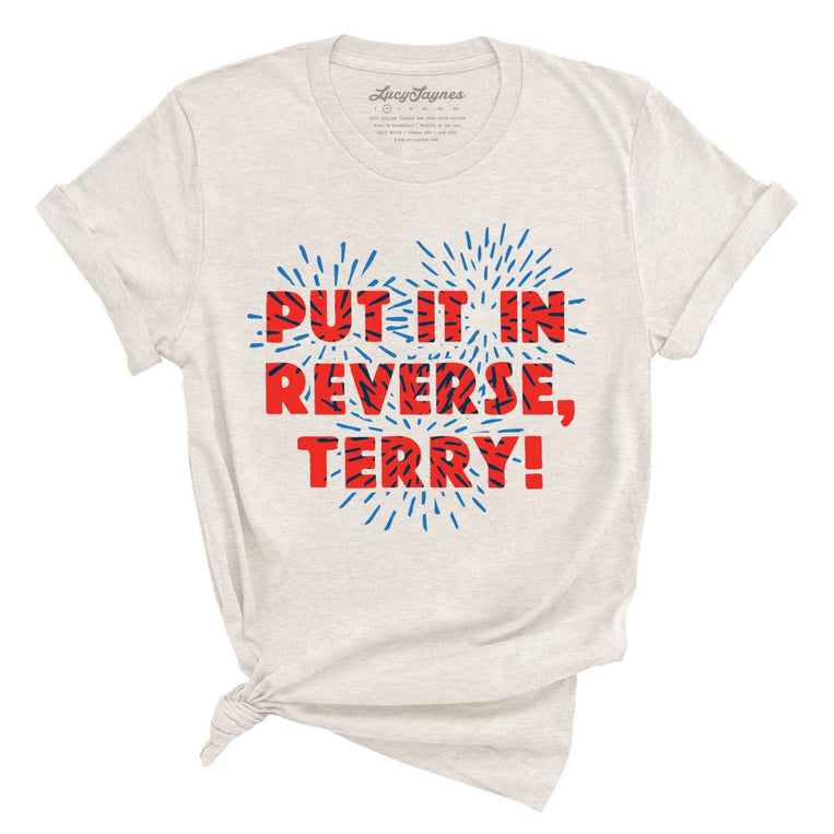 Put It In Reverse Terry Graphic Tee - Heather Dust