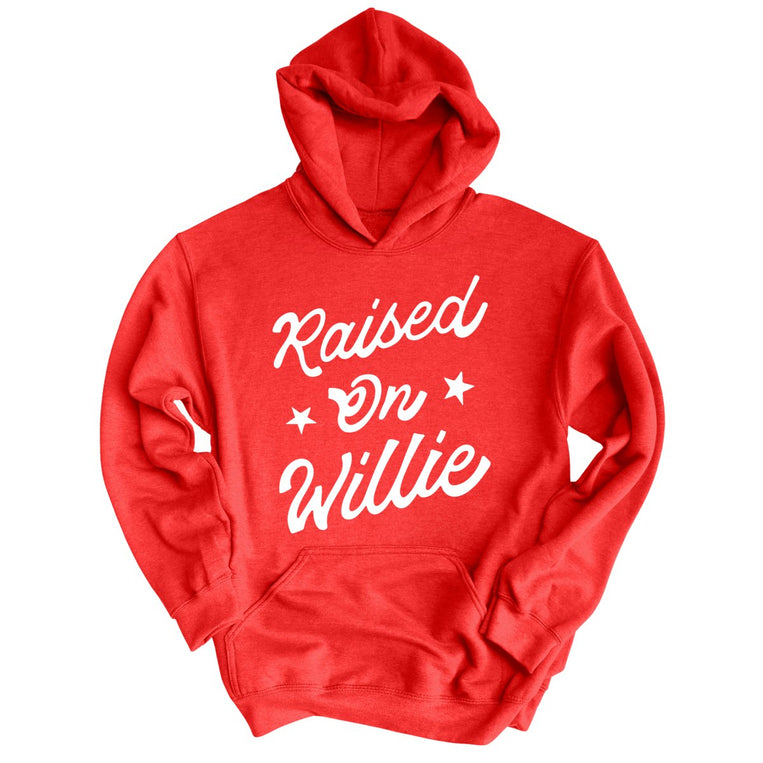 Raised on Willie Graphic Hoodie - Red