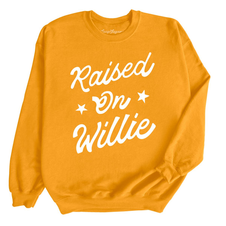 Raised on Willie Graphic Sweatshirt - Gold