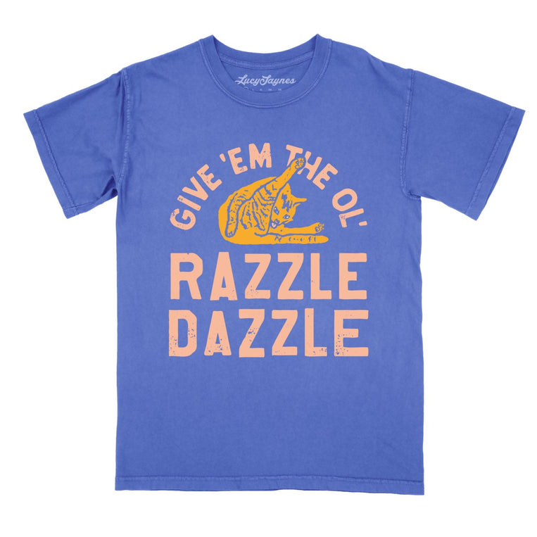 Razzle Dazzle Comfort Colors Graphic Tee - Flo Blue