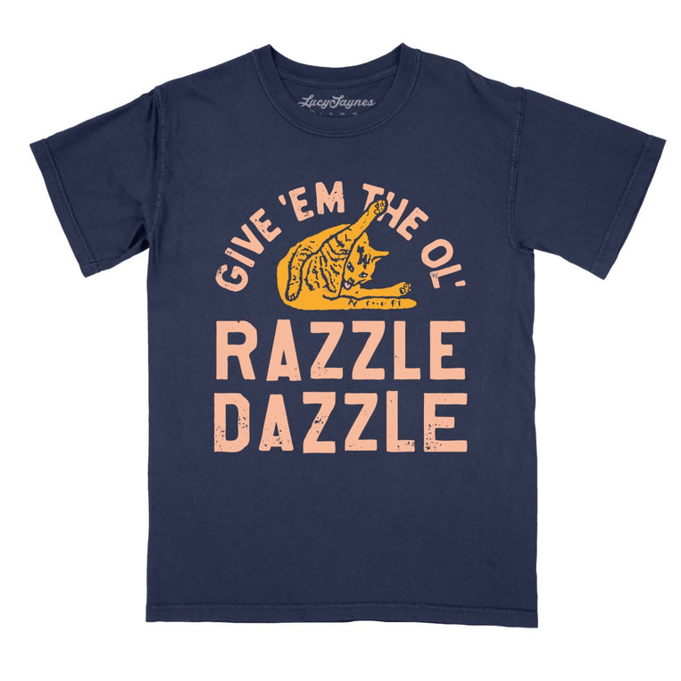 Razzle Dazzle Comfort Colors Graphic Tee - True Navy