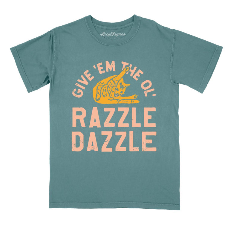 Razzle Dazzle Comfort Colors Graphic Tee - Blue Spruce