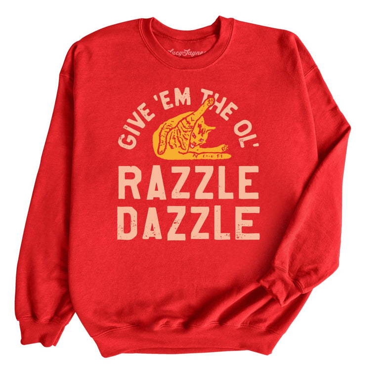 Razzle Dazzle Graphic Sweatshirt - Red