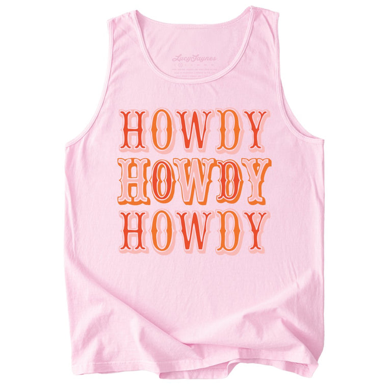 Retro Howdy Comfort Colors Graphic Tank Top