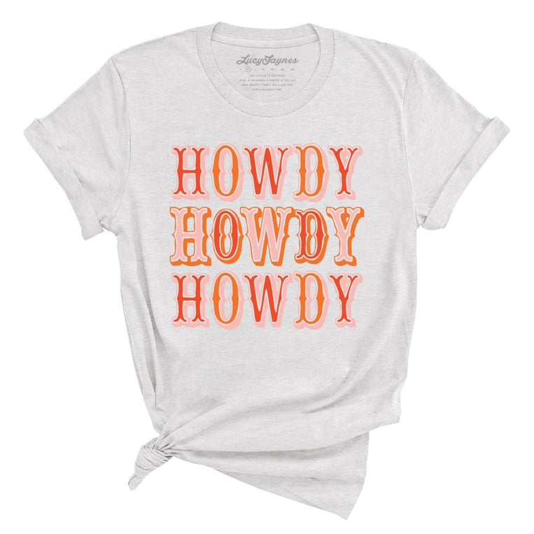 Retro Howdy Graphic Tee - Ash