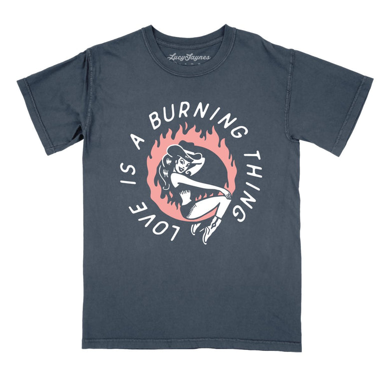 Ring of Fire Comfort Colors Graphic Tee - Denim