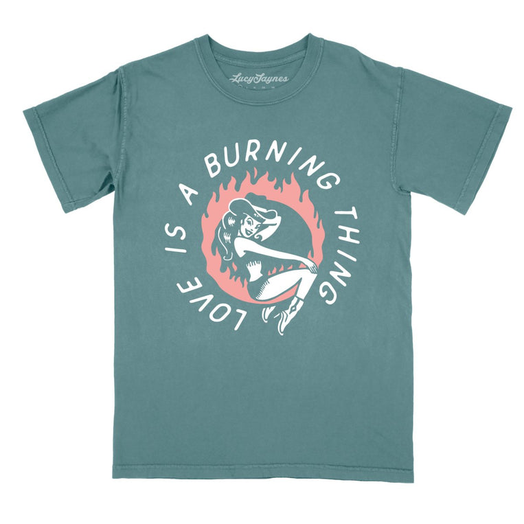 Ring of Fire Comfort Colors Graphic Tee - Blue Spruce