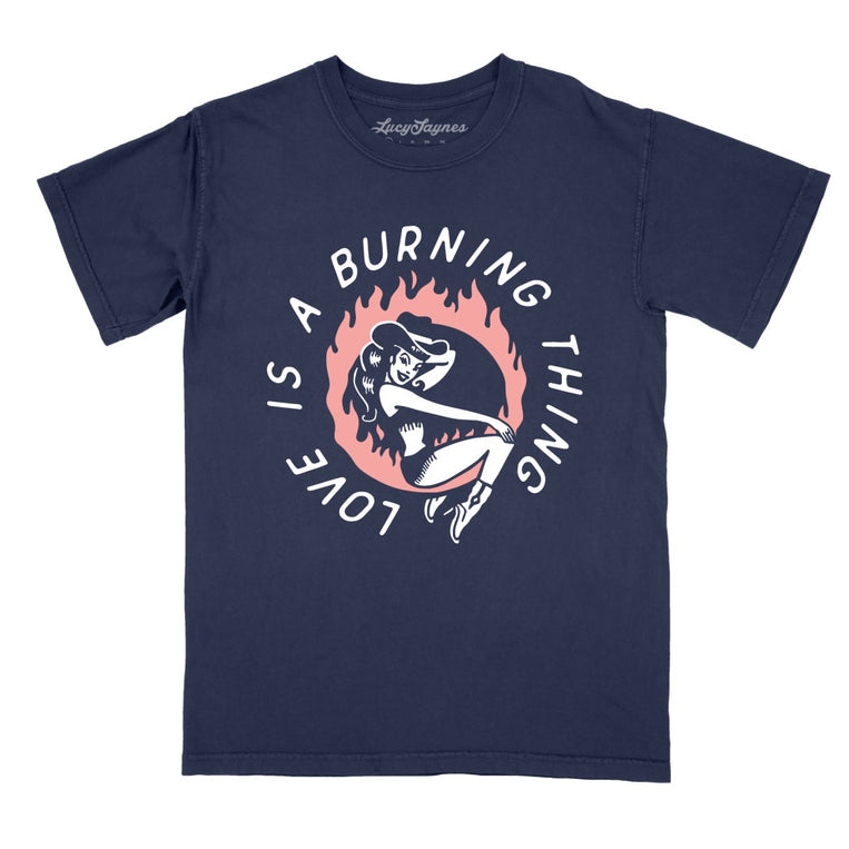 Ring of Fire Comfort Colors Graphic Tee - True Navy