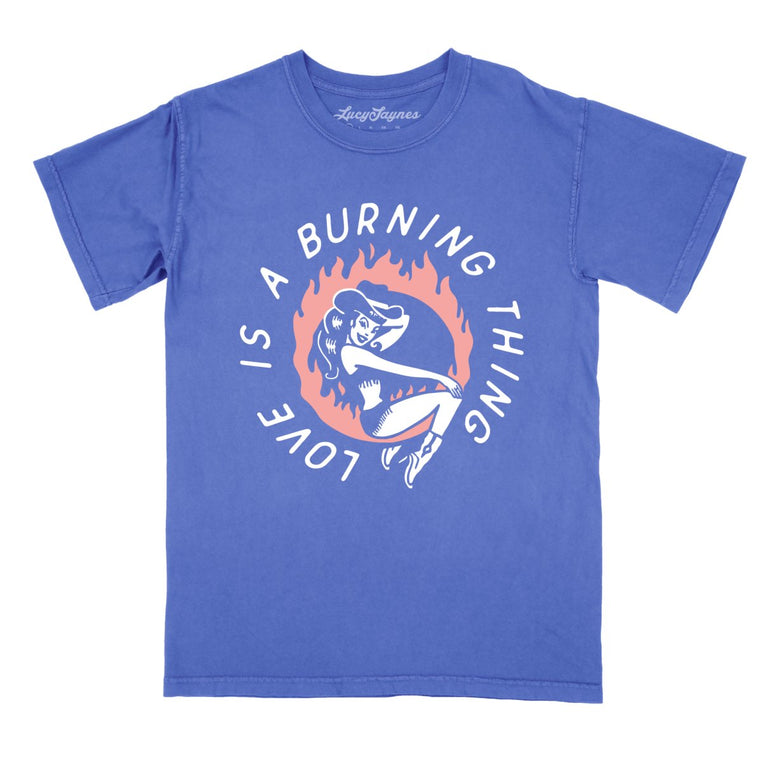 Ring of Fire Comfort Colors Graphic Tee - Flo Blue
