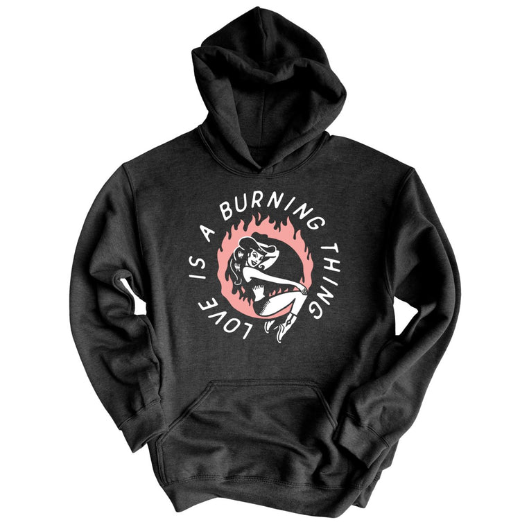 Ring of Fire Graphic Hoodie - Charcoal Heather