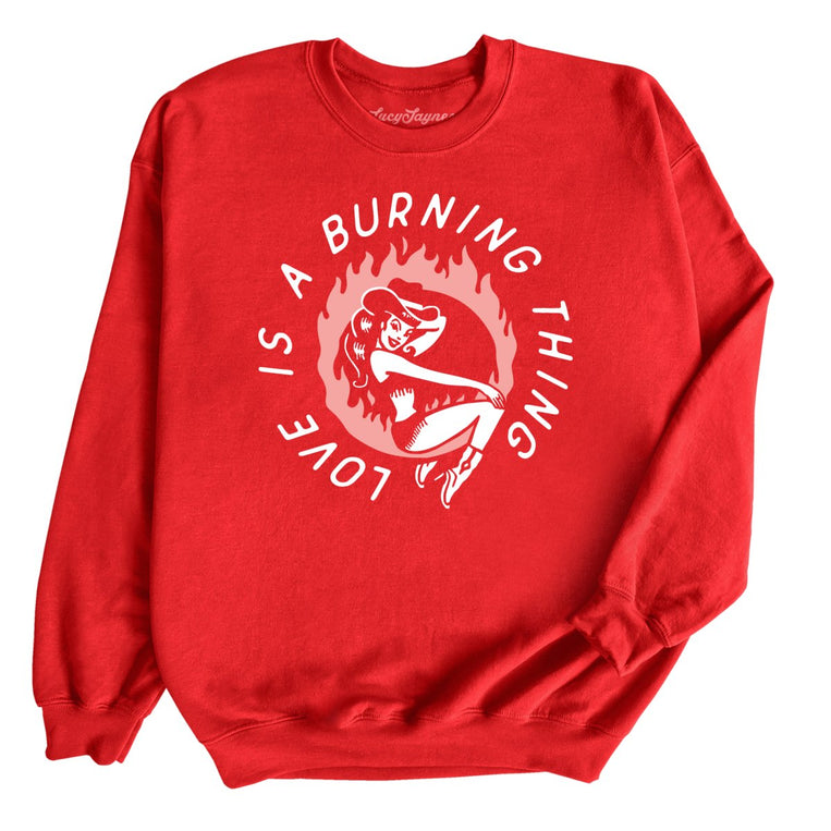 Ring of Fire Graphic Sweatshirt - Red