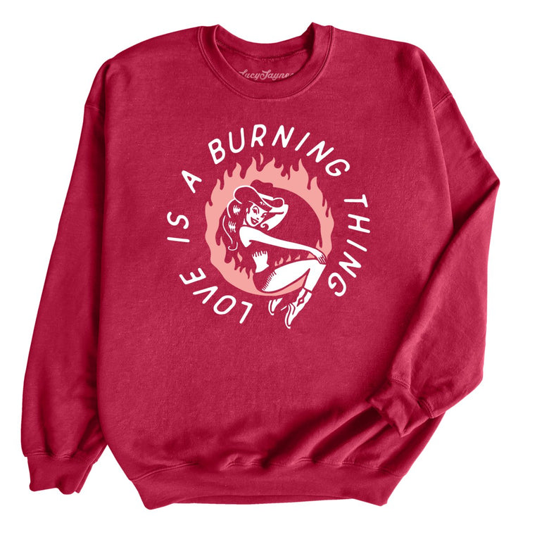 Ring of Fire Graphic Sweatshirt - Cardinal Red