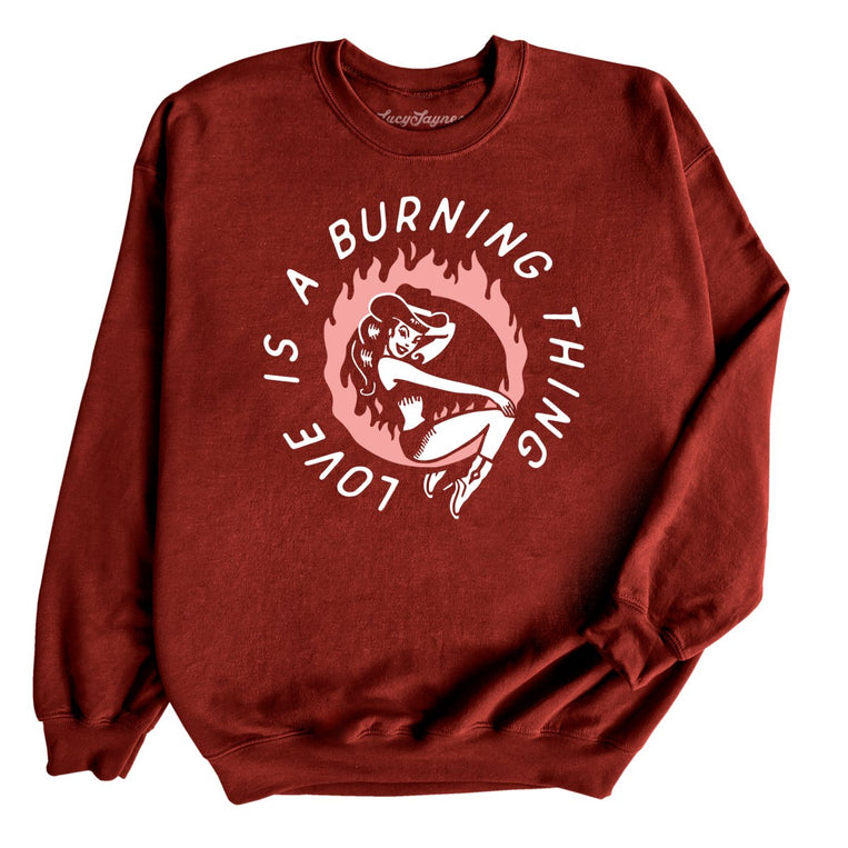 Ring of Fire Graphic Sweatshirt - Garnet