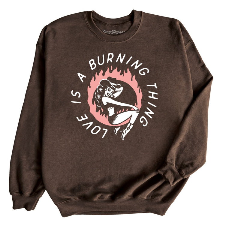 Ring of Fire Graphic Sweatshirt - Dark Chocolate