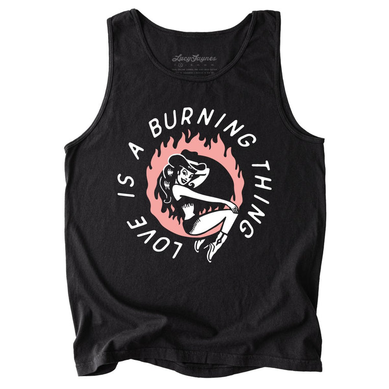 Ring of Fire Comfort Colors Graphic Tank Top - Black