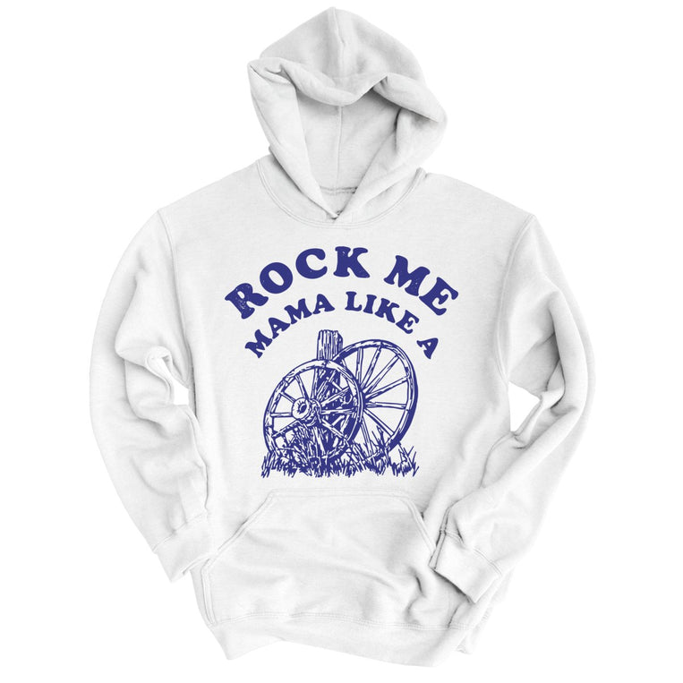 Rock Me Mama Graphic Hoodie - White