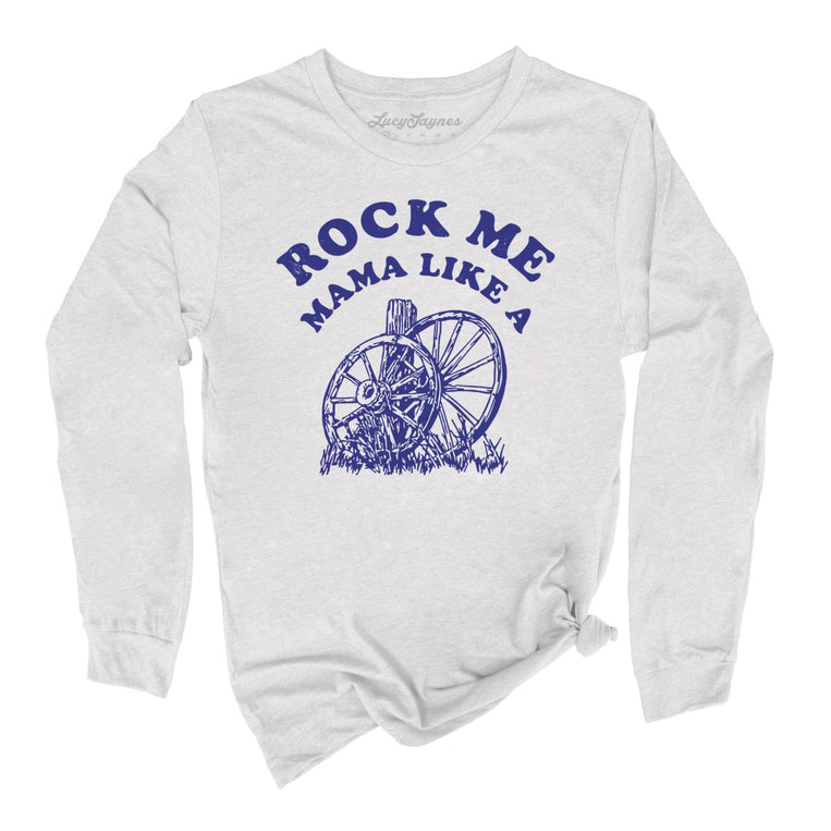 Rock Me Mama Graphic Long Sleeve Tee - Ash