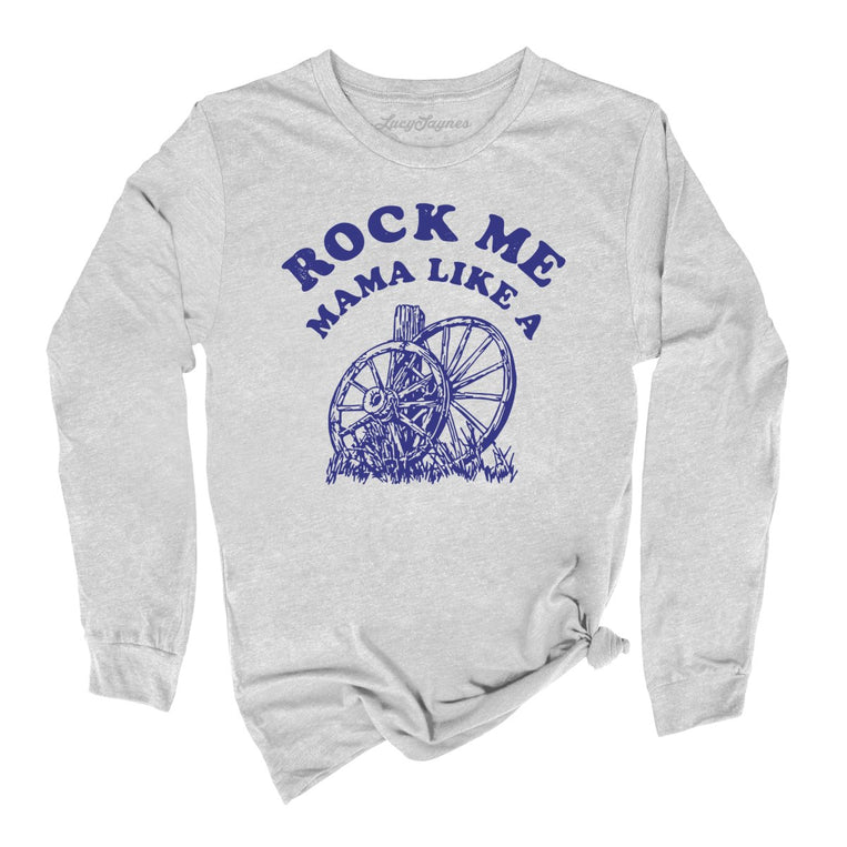 Rock Me Mama Graphic Long Sleeve Tee - Athletic Heather
