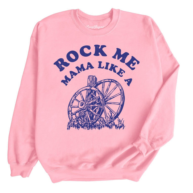 Rock Me Mama Graphic Sweatshirt - Light Pink