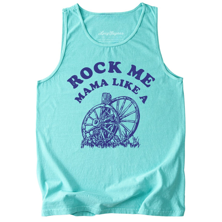 Rock Me Mama Comfort Colors Graphic Tank Top - Chalky Mint