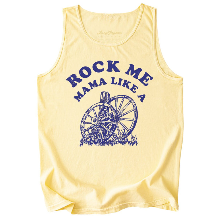 Rock Me Mama Comfort Colors Graphic Tank Top - Butter