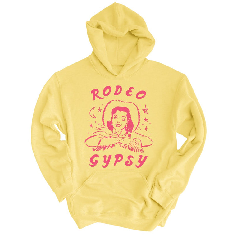 Rodeo Gypsy Graphic Hoodie - Light Yellow