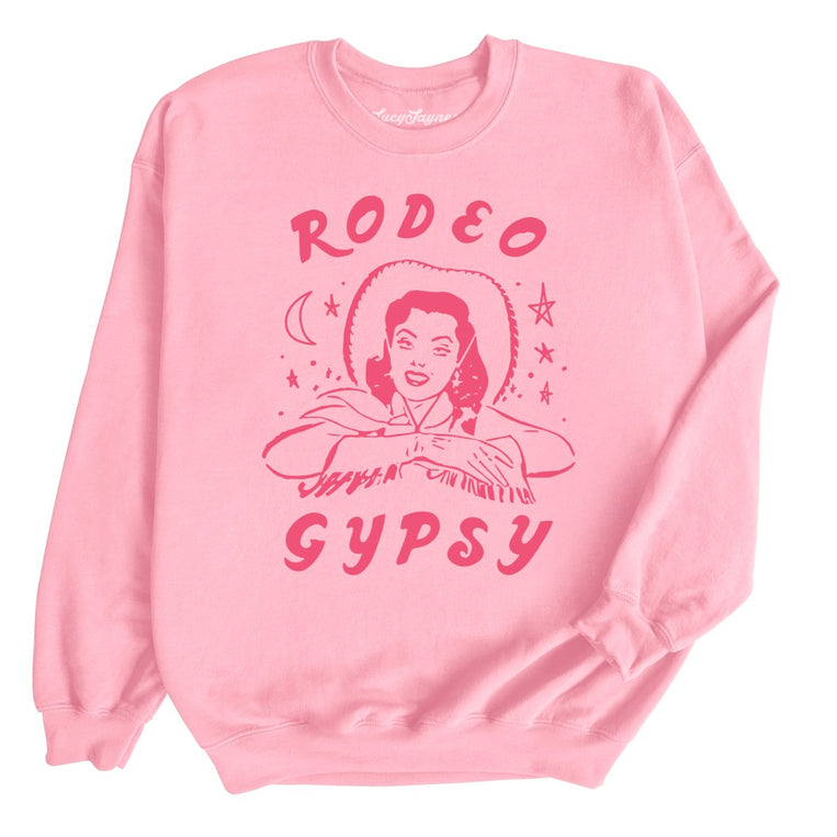 Rodeo Gypsy Graphic Sweatshirt - Light Pink