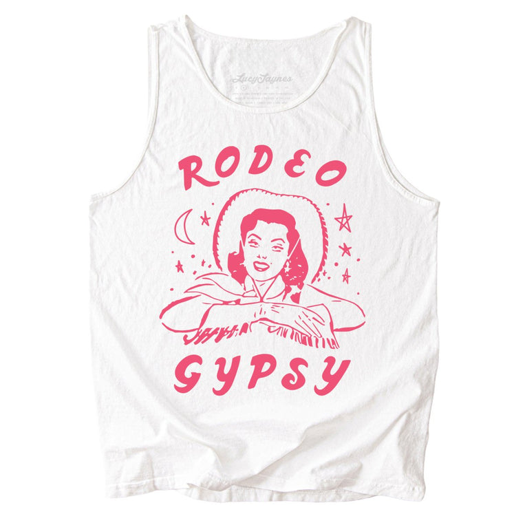 Rodeo Gypsy Comfort Colors Graphic Tank Top - White