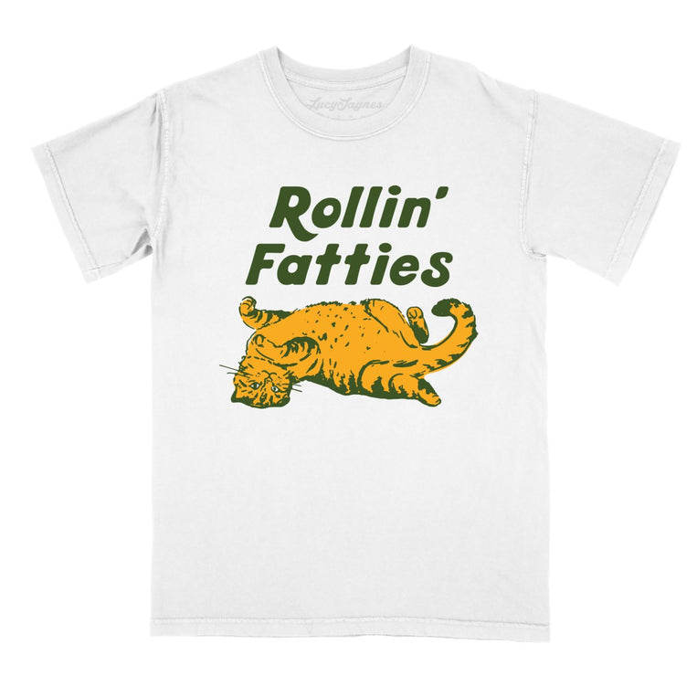 Rollin' Fatties Comfort Colors Graphic Tee - White