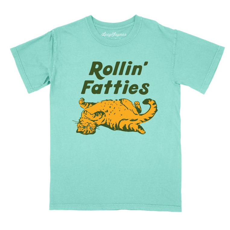 Rollin' Fatties Comfort Colors Graphic Tee - Chalky Mint