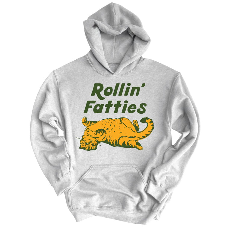 Rollin' Fatties Graphic Hoodie - Grey Heather