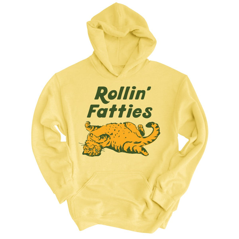 Rollin' Fatties Graphic Hoodie - Light Yellow