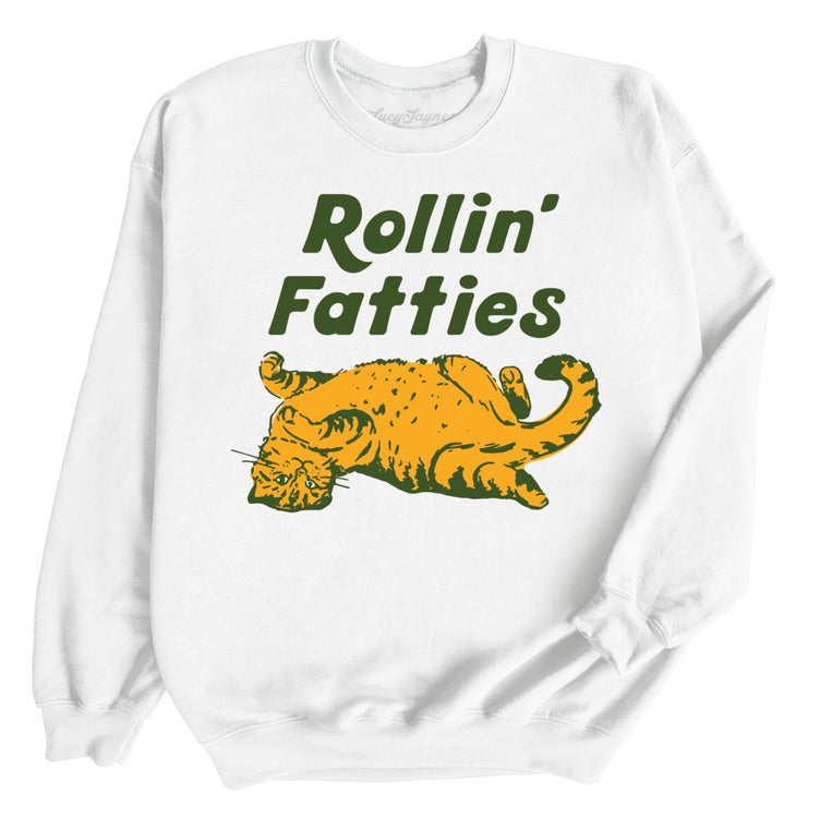 Rollin' Fatties Graphic Sweatshirt - White