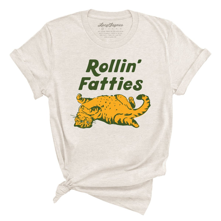 Rollin' Fatties Graphic Tee - Heather Dust
