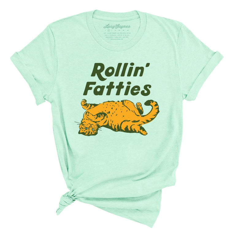 Rollin' Fatties Graphic Tee - Heather Mint