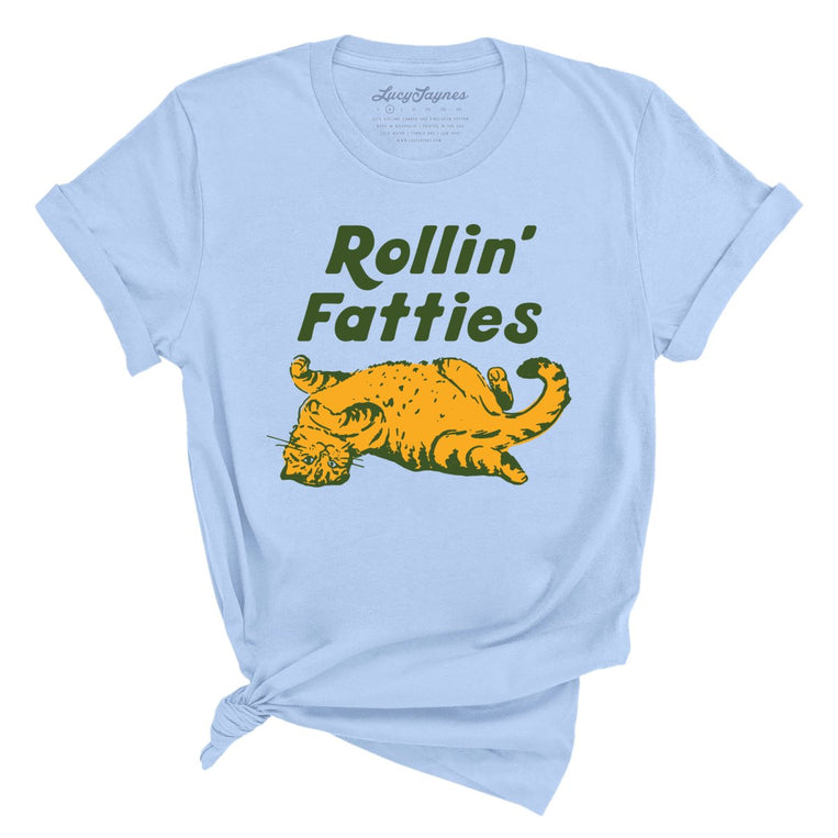 Rollin' Fatties Graphic Tee - Light Blue