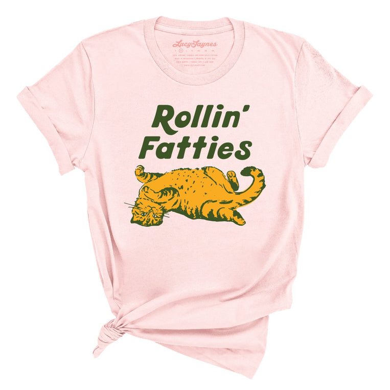 Rollin' Fatties Graphic Tee - Soft Pink