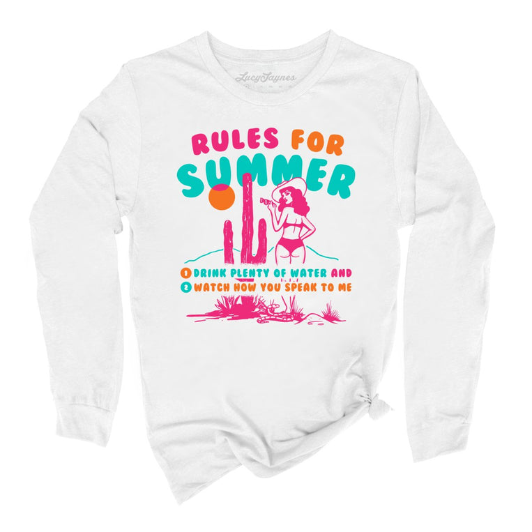 Rules For Summer Graphic Long Sleeve Tee