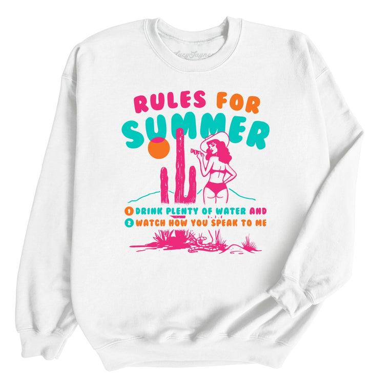 Rules For Summer Graphic Sweatshirt